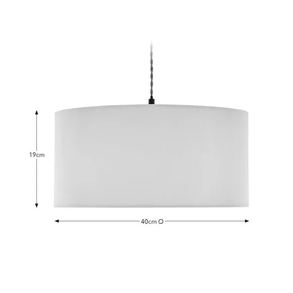 Shallow Lamp Shade - Cream, Velvet
