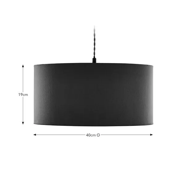 Shallow Lamp Shade - Navy, Velvet