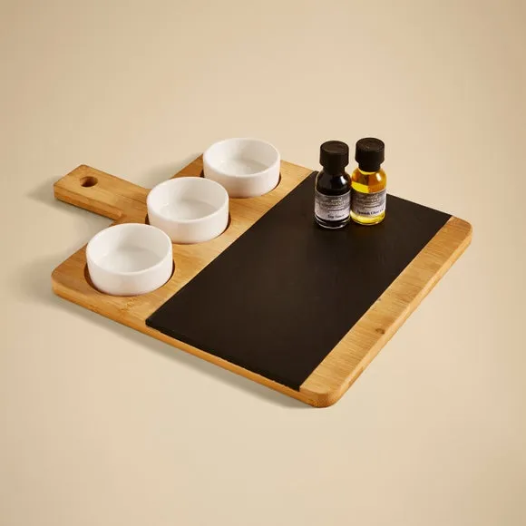 Sharing Platter Set with Dishes - Multicolor, Bamboo