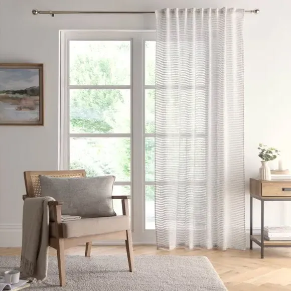 Sheer Voile Panel Multiway Header - Grey