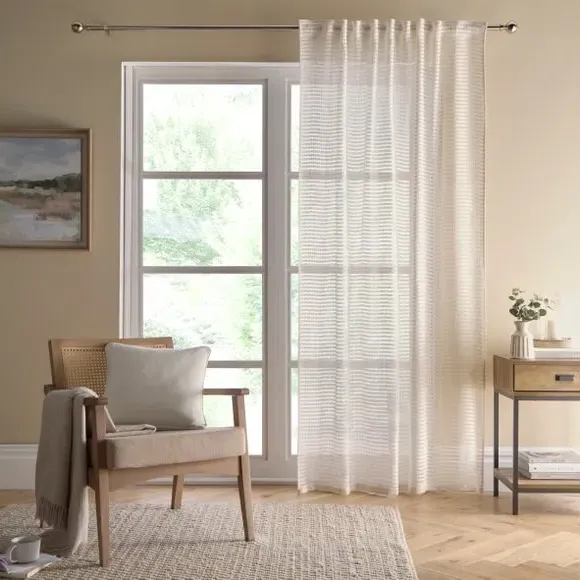 Sheer Voile Panel Multiway Header - Natural