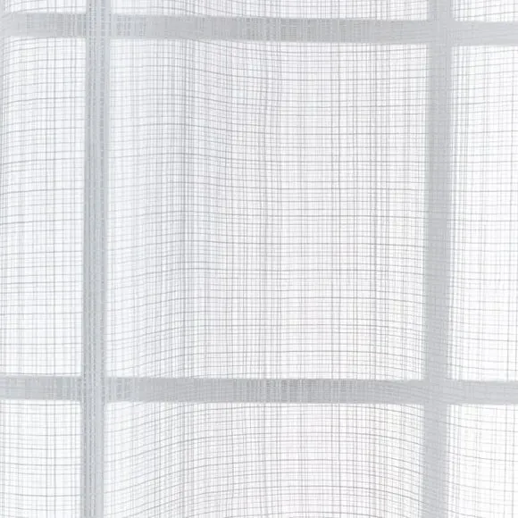 Sheer Voile Panel with Slot Top - White, Polyester