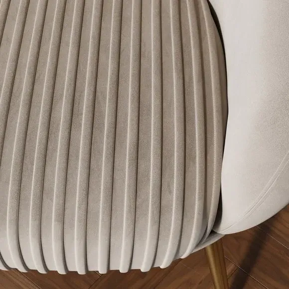 Shell Back Cocktail Chair - Mink, Velvet