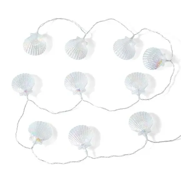 Shell String Lights - Multicolor, Battery Powered