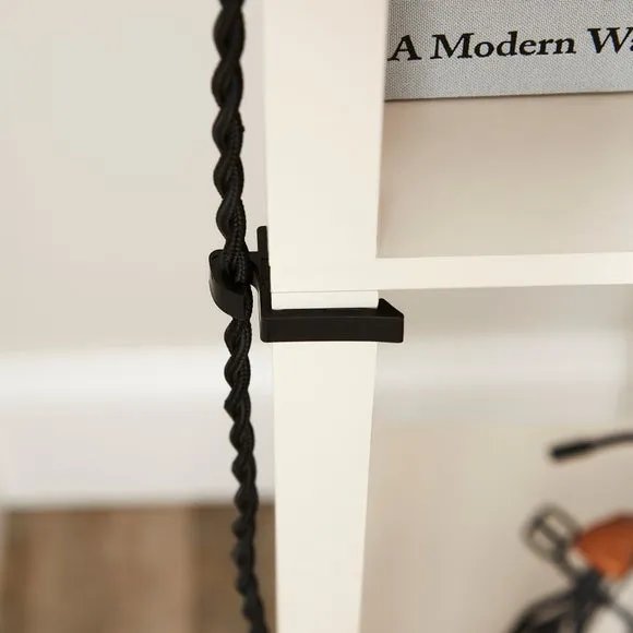 Shelved Floor Lamp with Storage - Taupe