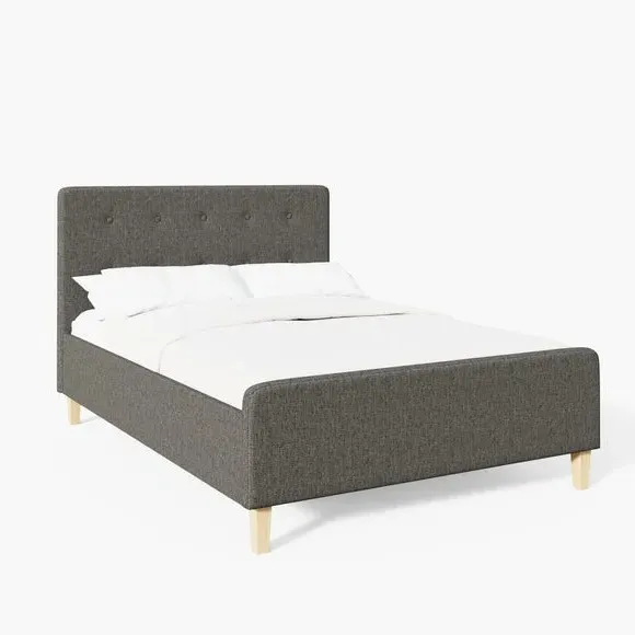 Side Lift Ottoman Bed Frame - Dark Grey, Fabric