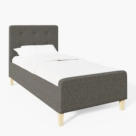 Side Lift Ottoman Bed Frame - Dark Grey, Fabric