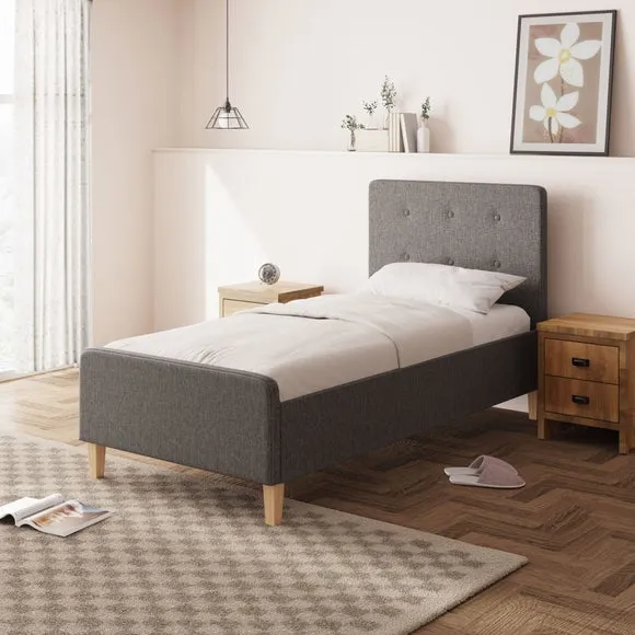 Side Lift Ottoman Bed Frame - Dark Grey, Fabric image