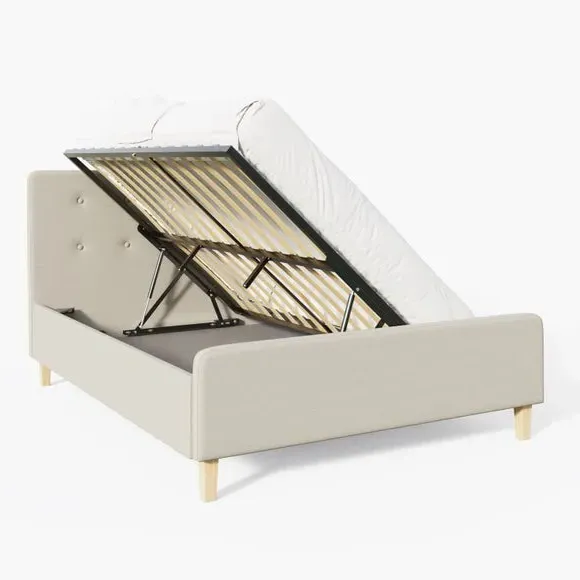Side Lift Ottoman Bed Frame - Natural, Fabric