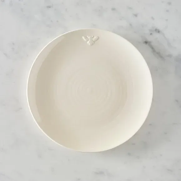 Side Plate with Bee Emboss - Cream, Stoneware image