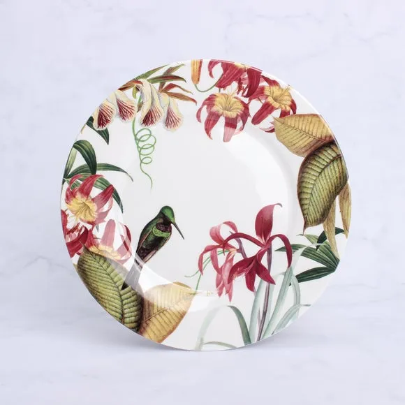 Side Plate with Botanical Design - Red, Porcelain image