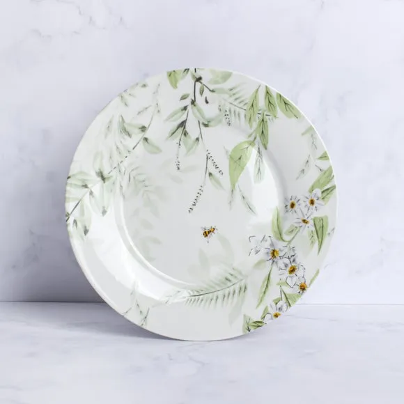 Side Plate with Floral Design - Sage, Porcelain image