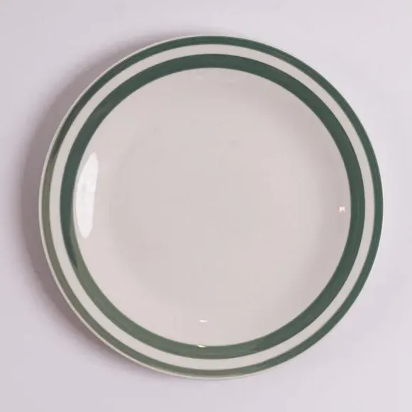 Side Plate with Hand-Painted Design - Green