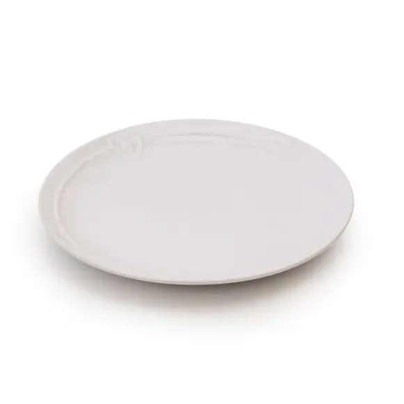 Side Plate with Heart Design - White, Stoneware