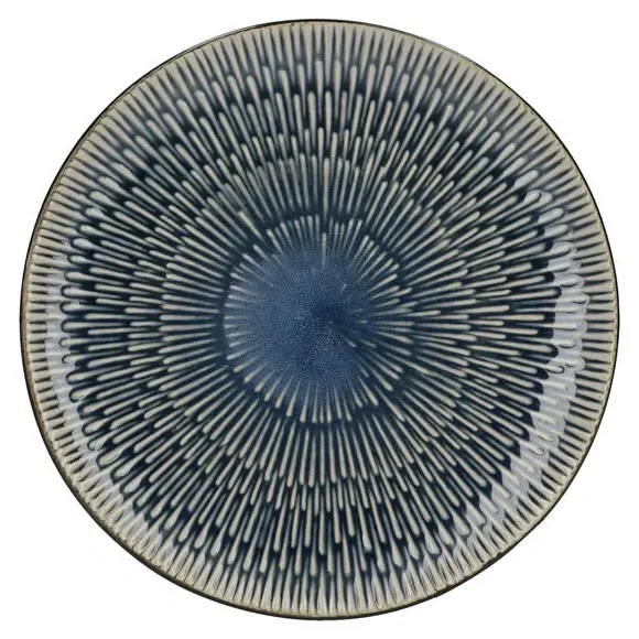 Side Plate with Reactive Glaze - Blue, Earthenware image