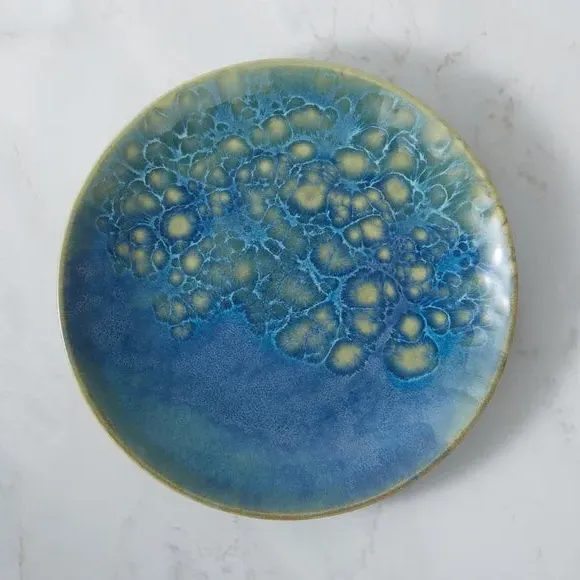Side Plate with Reactive Glaze - Blue, Stoneware image