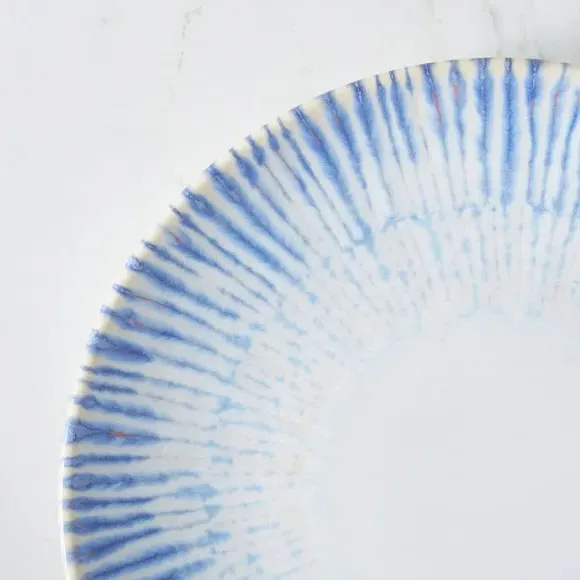 Side Plate with Reactive Glaze - Blue, Stoneware