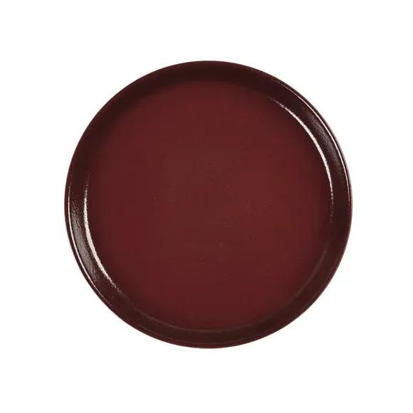 Side Plate with Reactive Glaze - Burgundy, Stoneware
