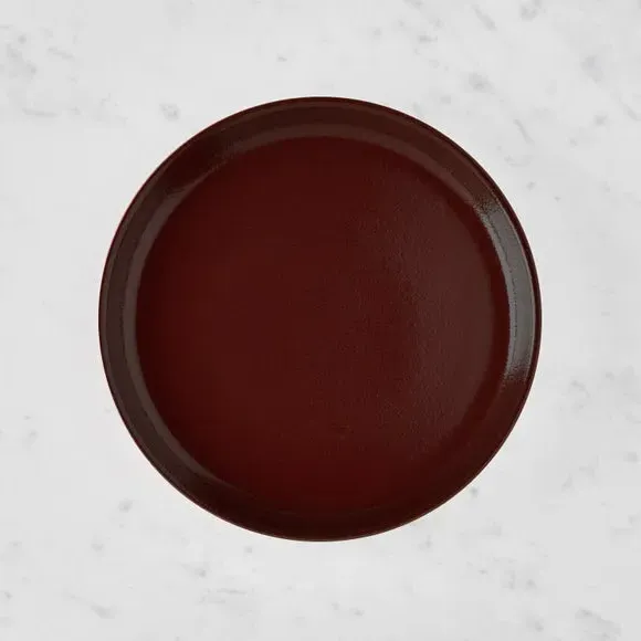 Side Plate with Reactive Glaze - Burgundy, Stoneware image