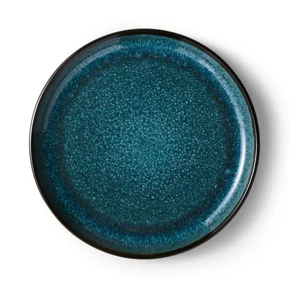 Side Plate with Reactive Glaze - Green, Ceramic