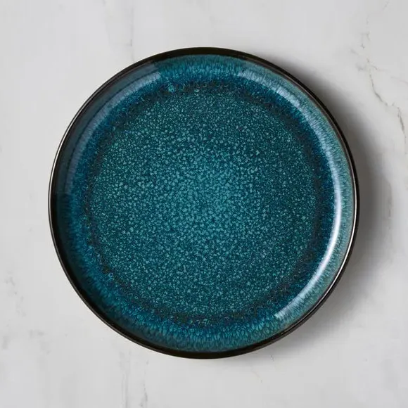 Side Plate with Reactive Glaze - Green, Ceramic image