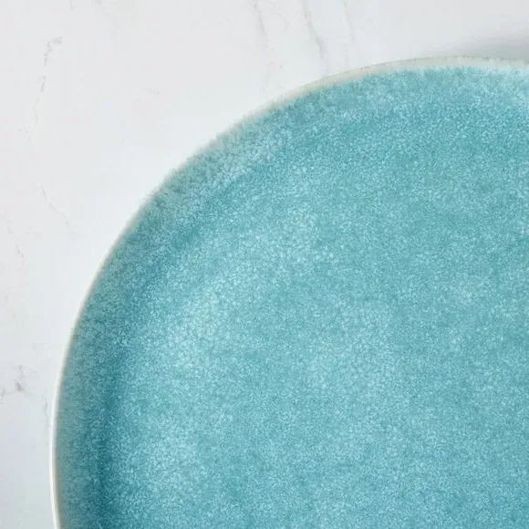 Side Plate with Reactive Glaze - Teal, Stoneware