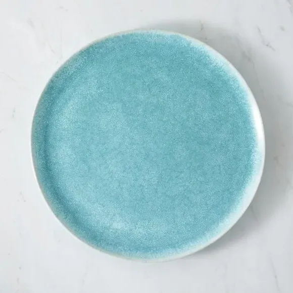 Side Plate with Reactive Glaze - Teal, Stoneware