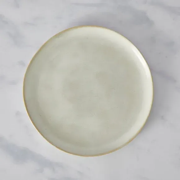 Side Plate with Reactive Glaze - White, Stoneware
