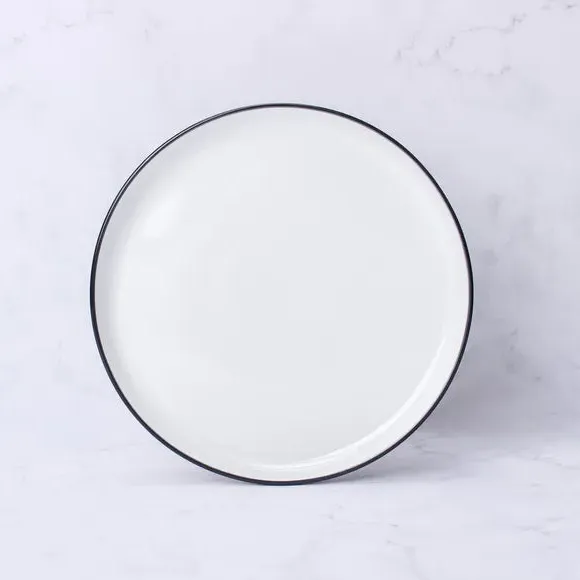 Side Plate with Rim Detail - Charcoal, Porcelain image