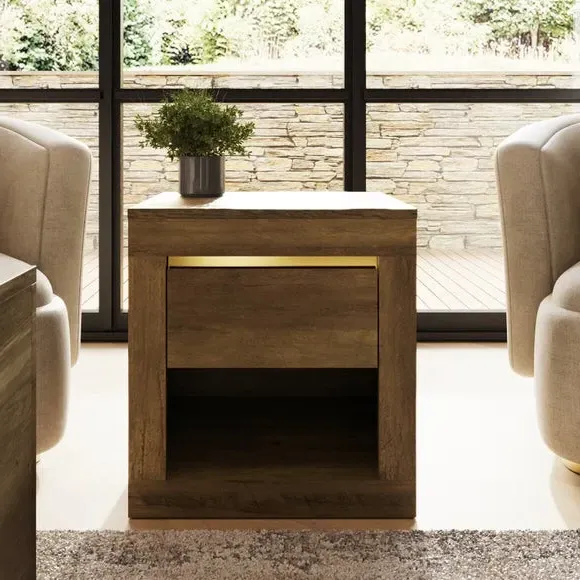 Side Table - Oak, Rubberwood