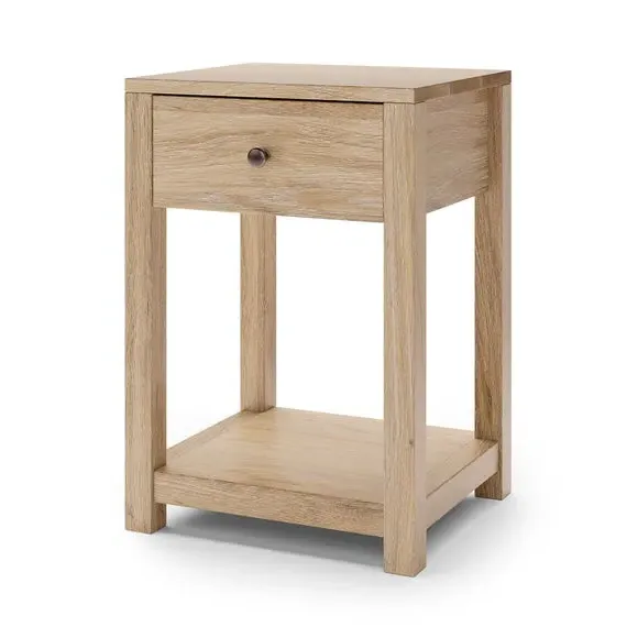 Side Table with Drawer - Oak Effect