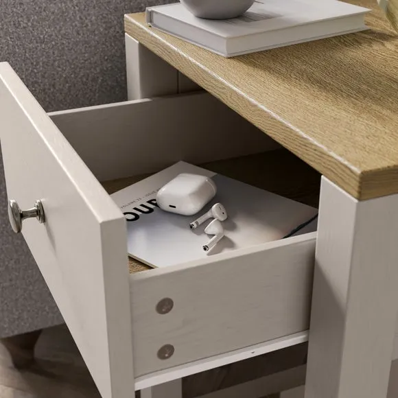 Side Table with Drawer - Stone