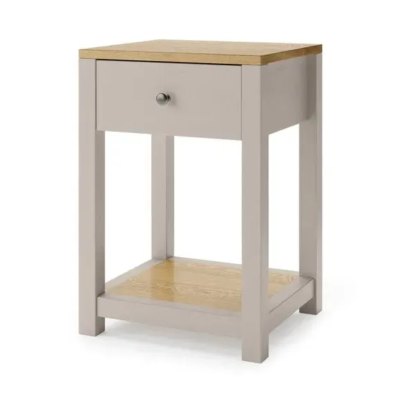 Side Table with Drawer - Stone