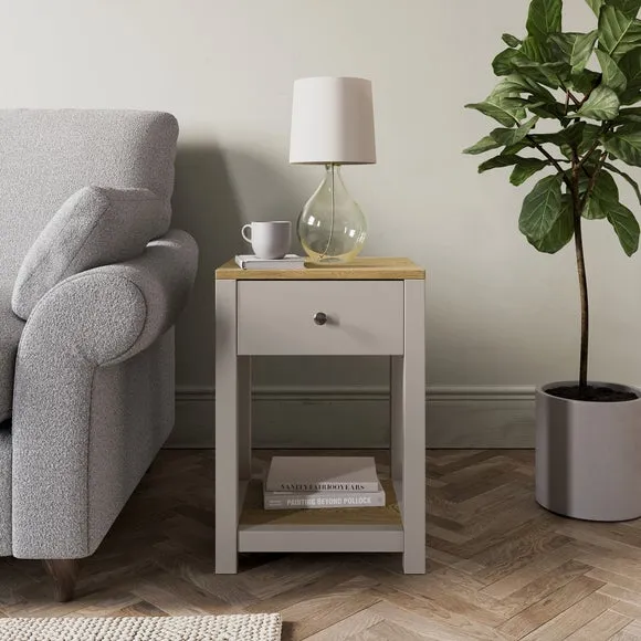Side Table with Drawer - Stone