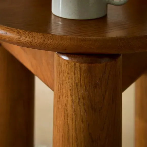 Side Table with Groove Handles - Wood