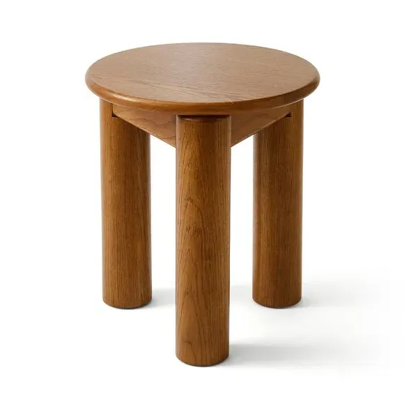 Side Table with Groove Handles - Wood