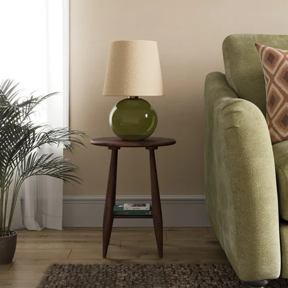Side Table with Shelf - Dark Wood, Acacia image