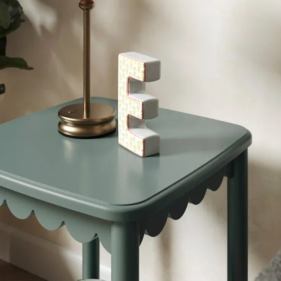 Side Table with Shelf - Lilypad, Solid Wood