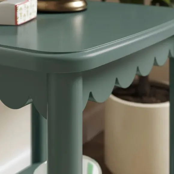 Side Table with Shelf - Lilypad, Solid Wood
