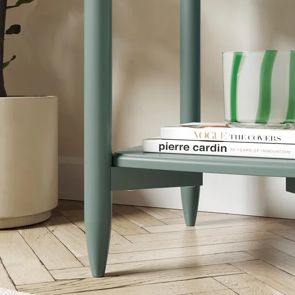 Side Table with Shelf - Lilypad, Solid Wood