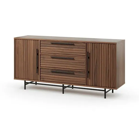 Sideboard with Storage - Walnut, Mango Wood