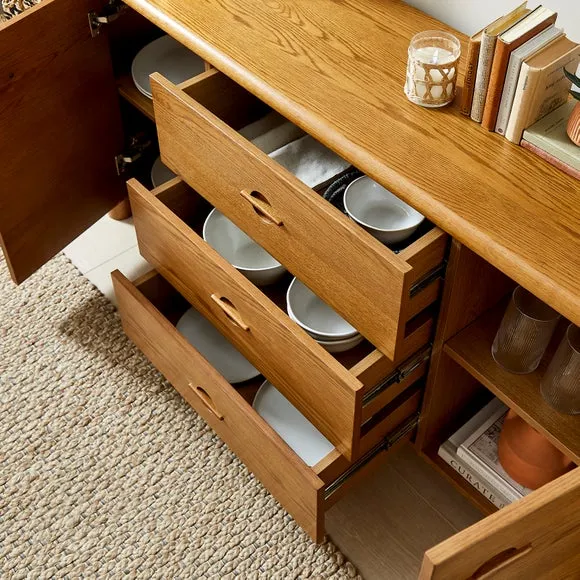 Sideboard with Tube Legs - Mid Stained, Oak
