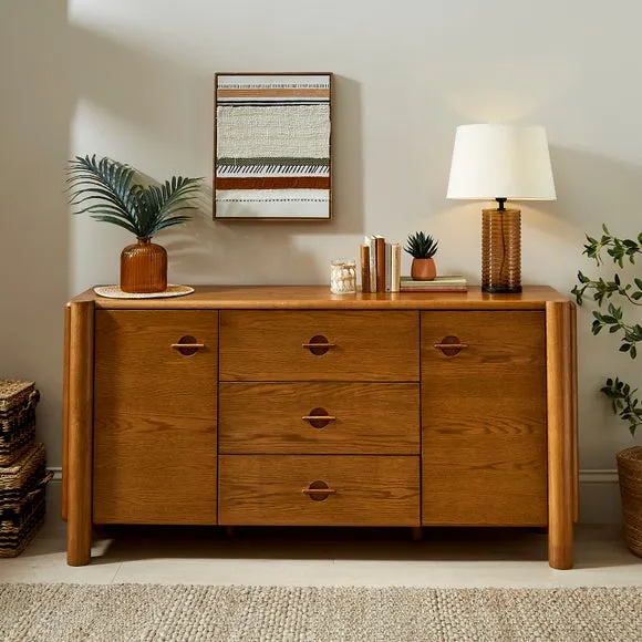 Sideboard with Tube Legs - Mid Stained, Oak image