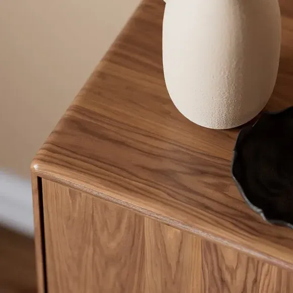 Sideboard with Wiggle Design - Walnut Effect