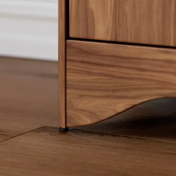 Sideboard with Wiggle Design - Walnut Effect