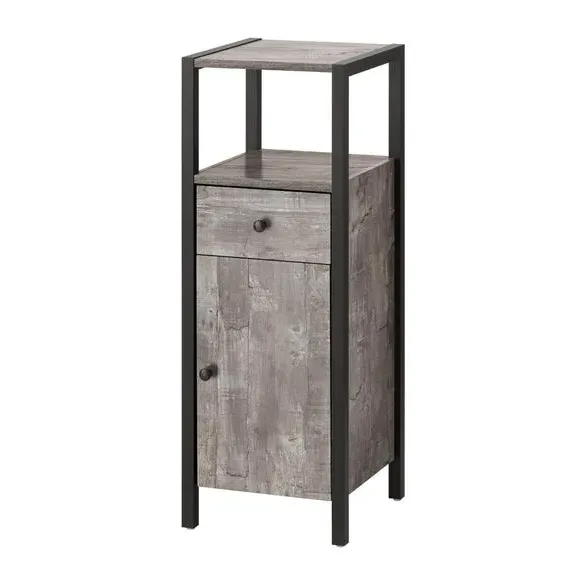 Single Bathroom Cabinet with Storage - Grey image