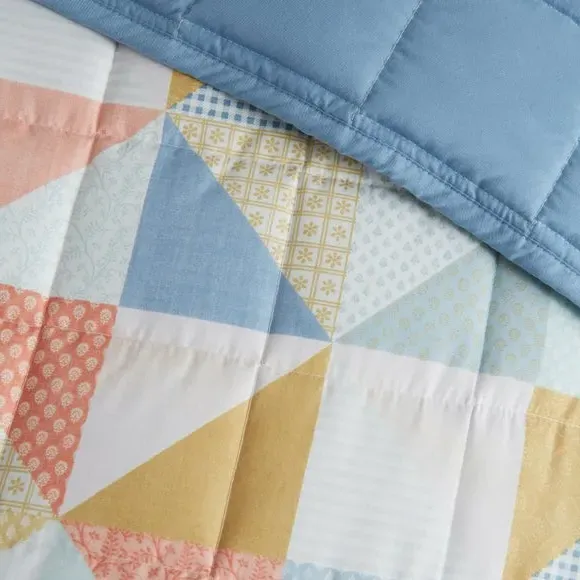 Single Bedspread Patchwork Folk - Multicolor