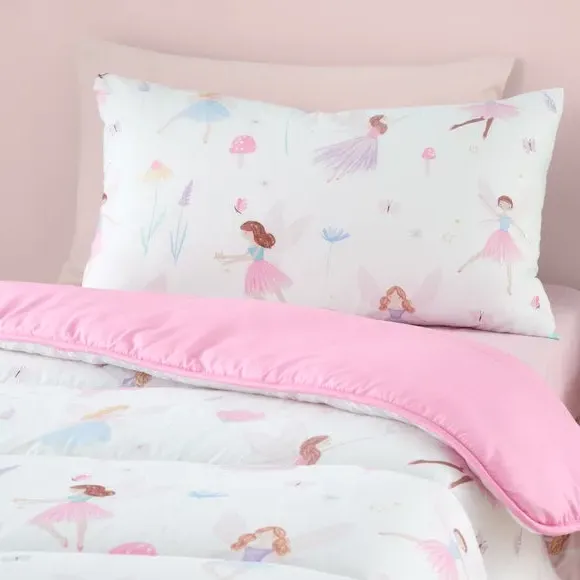 Single Coverless Duvet Set - Pink, Polyester
