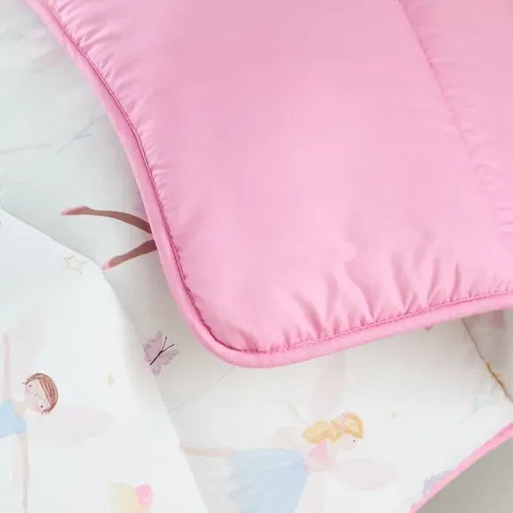 Single Coverless Duvet Set - Pink, Polyester