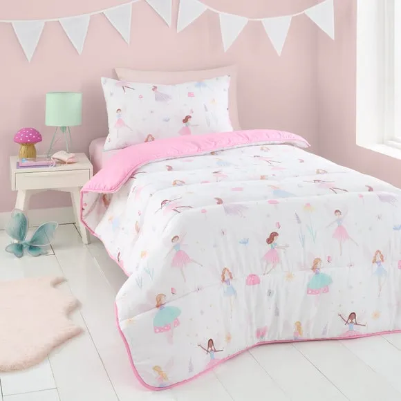 Single Coverless Duvet Set - Pink, Polyester image